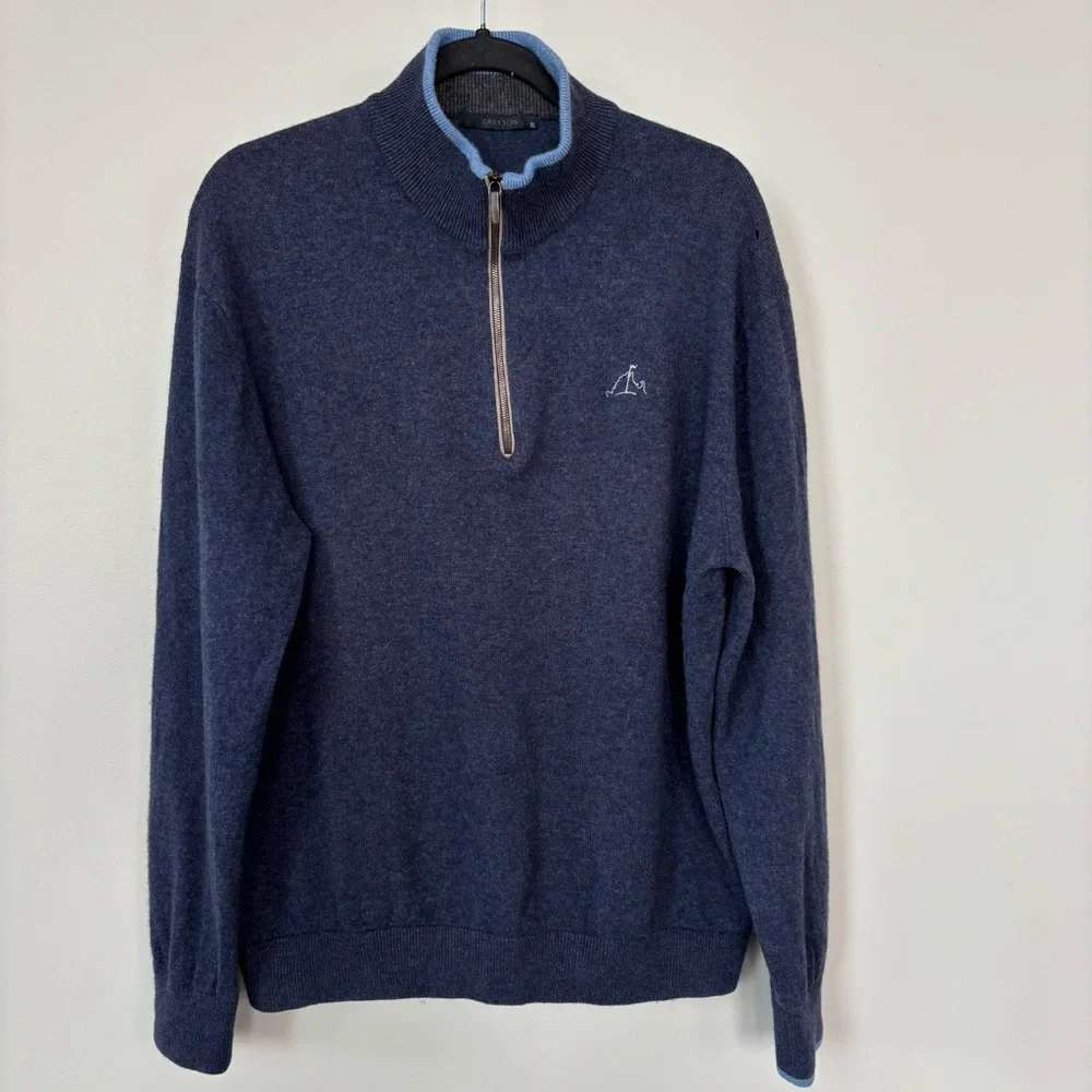 Greyson Wool & Cashmere 1/4 Zip Sweater‎ Size XL